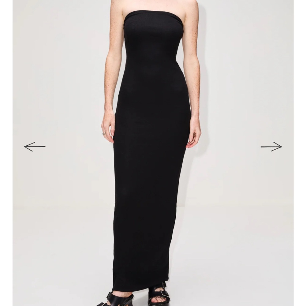 Eterne Black Strapless Maxi Dress